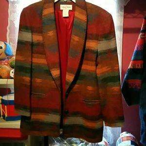 Vintage Tribal Pattern Blazer